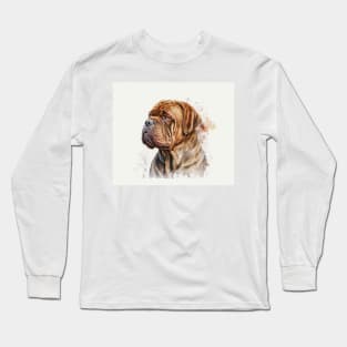 French Mastiff Watercolour Long Sleeve T-Shirt